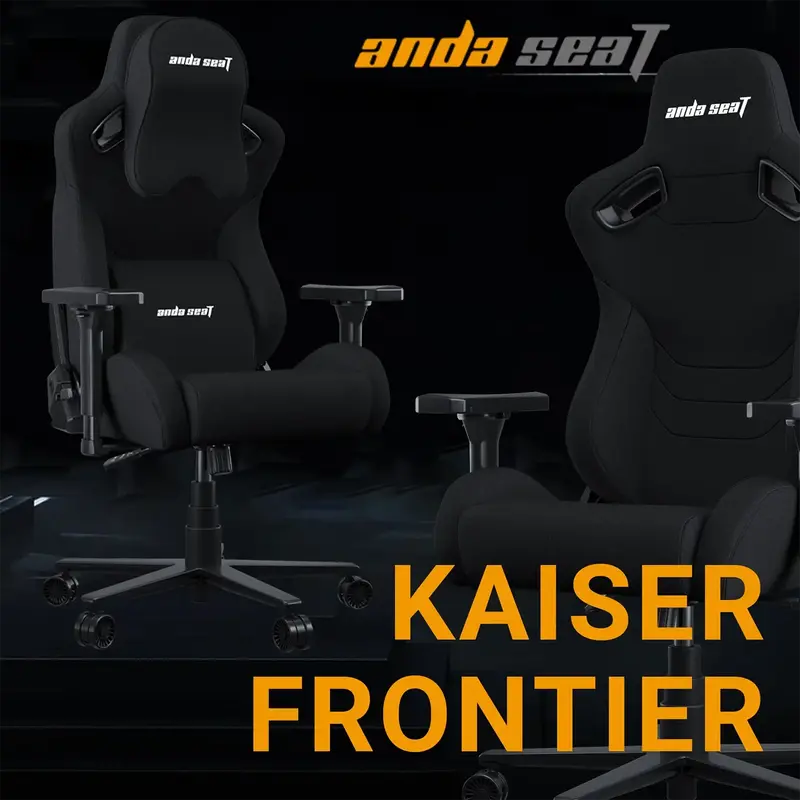 Игровое кресло Anda Seat Kaiser Frontier Size XL (Black) Linen Fabric AD12YXL-17-B-F-B01 фото