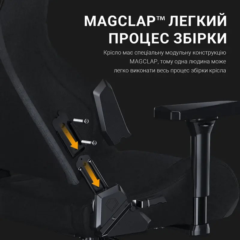 Игровое кресло Anda Seat Kaiser Frontier Size XL (Black) Linen Fabric AD12YXL-17-B-F-B01 фото
