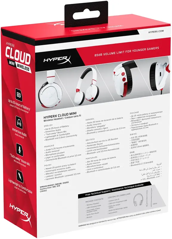 Гарнитура игровая HyperX Cloud Mini Wireless (White) 7G8F2AA фото
