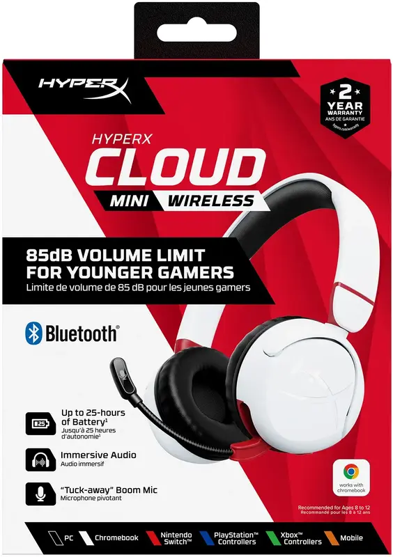 Гарнитура игровая HyperX Cloud Mini Wireless (White) 7G8F2AA фото