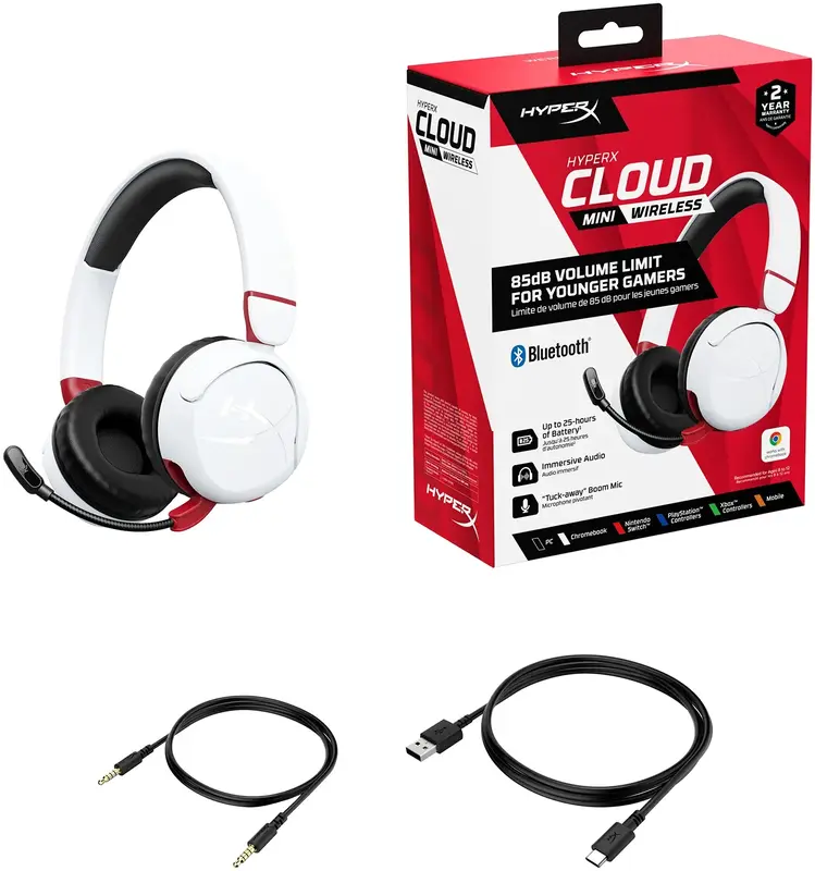 Гарнитура игровая HyperX Cloud Mini Wireless (White) 7G8F2AA фото