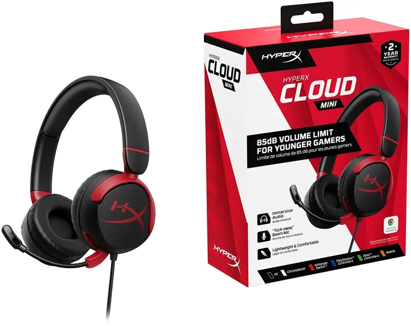 Гарнитура игровая HyperX Cloud Mini Wired (Black) 7G8F4AA фото