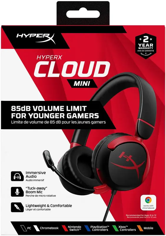 Гарнитура игровая HyperX Cloud Mini Wired (Black) 7G8F4AA фото