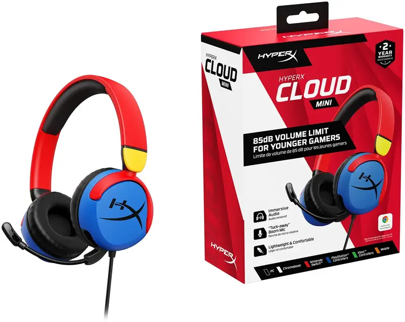 Гарнітура ігрова HyperX Cloud Mini Wired (Multi-Color) 7G8F3AA - фото - №6
