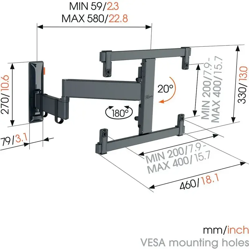 Кронштейн Vogels TVM 3463 OLED Black фото