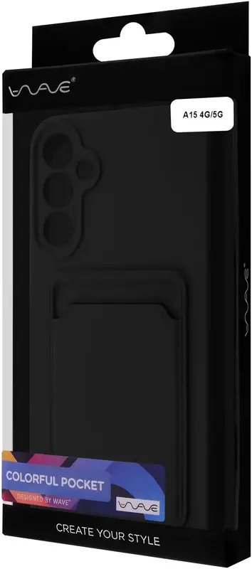 Чехол для Samsung A15 4G/5G WAVE Colorful Pocket (black) - фото - №3