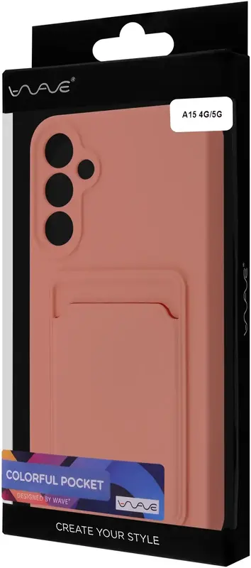 Чехол для Samsung A15 4G/5G WAVE Colorful Pocket (pale pink) - фото - №3