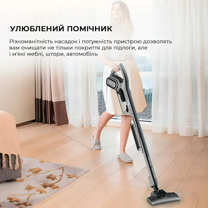 Ручний пилосос DEERMA Suction Vacuum Cleaner DX700S (Gray) - фото - №3