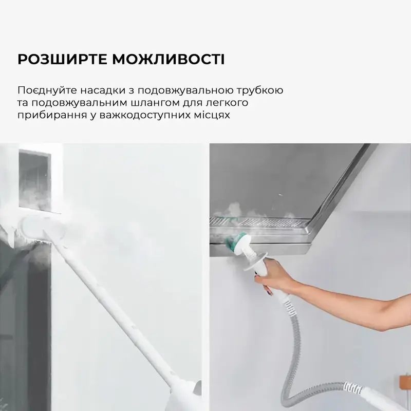 Паровая швабра 5 в 1 Deerma Multi-function Steam Cleaner 1600W (White) DEM-ZQ610 фото