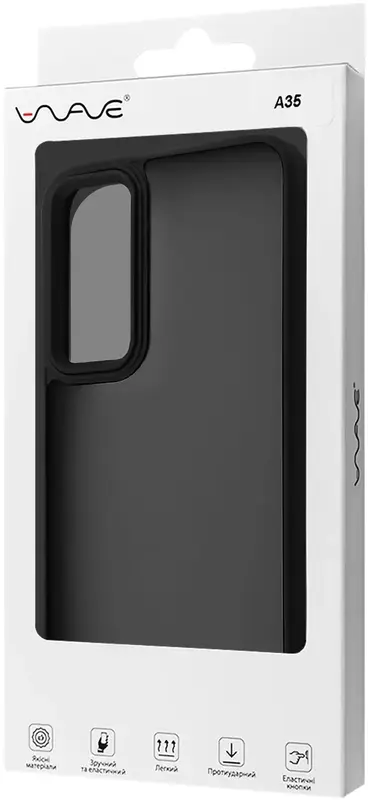 Чехол для Samsung A35 WAVE Matte Color Case (black) - фото - №3