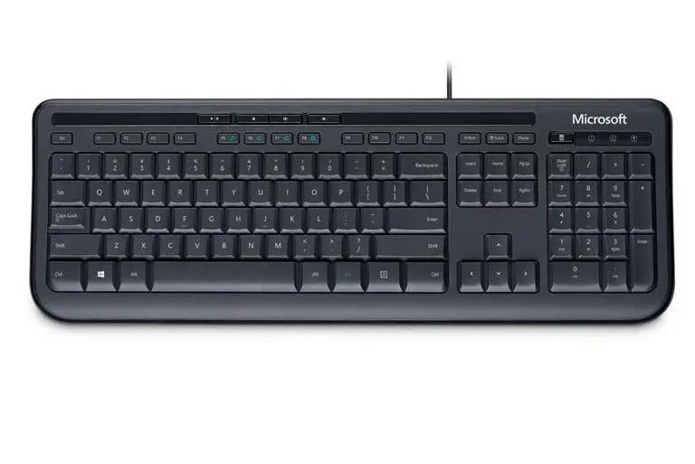 Клавiатура Microsoft Wired Keyboard 600 (Black) ANB-00018 - фото - №0