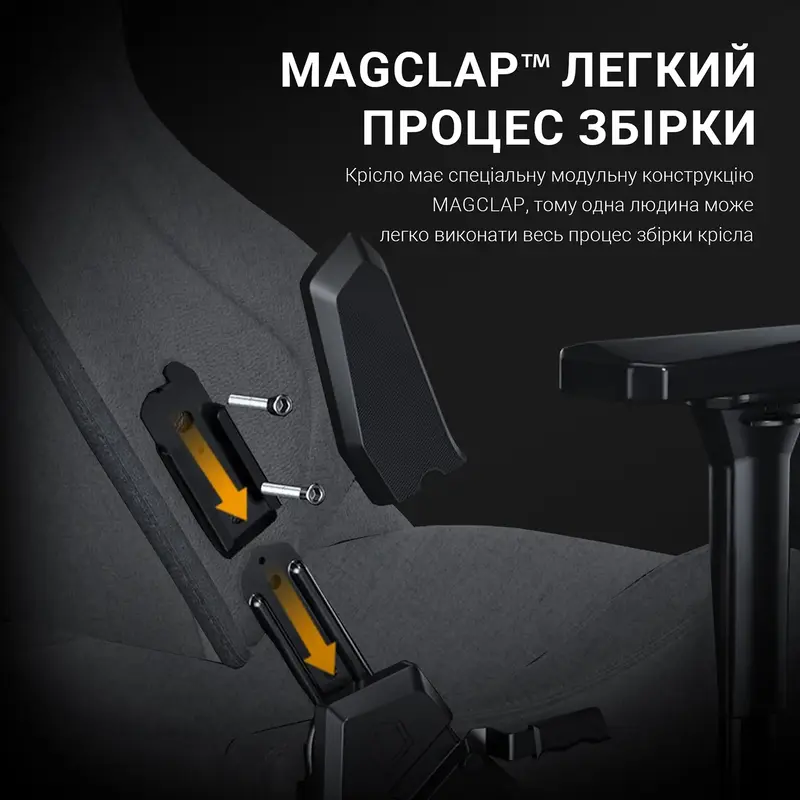 Ігрове крісло Anda Seat Kaiser 2 Pro Size XL Gray Linen Fabric (AD12YXL-17-G-F-G01) фото