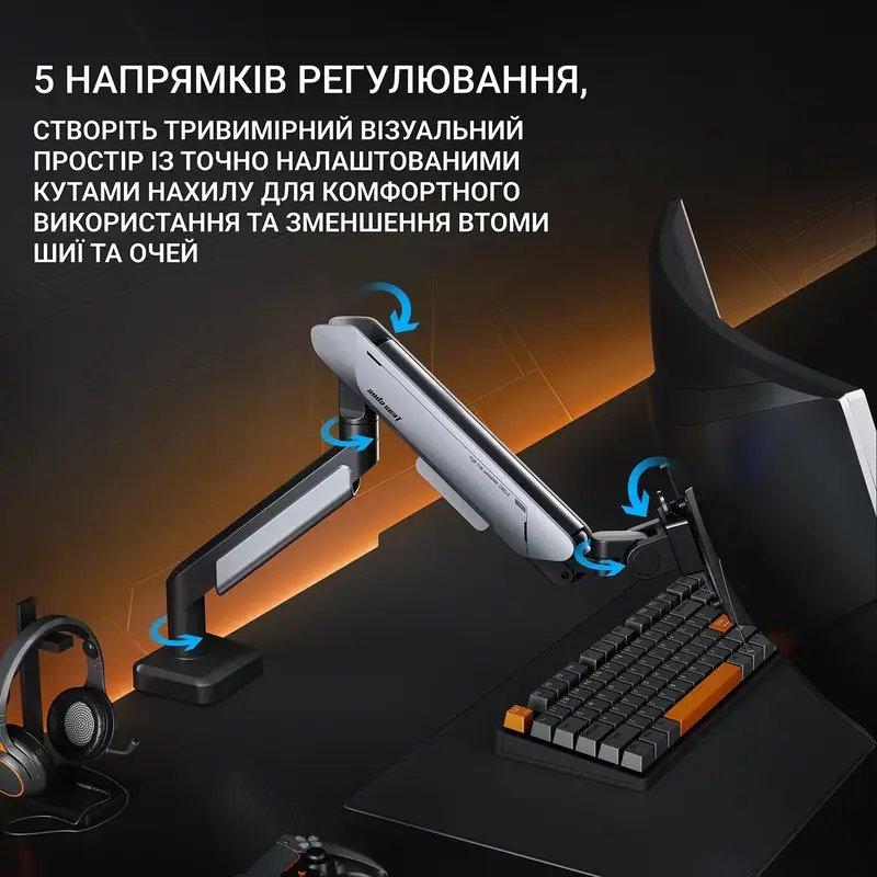 Настольное крепление для монитора Anda Seat Stealth PRO II 17''-42'' (Black) AD-W-A9-1S-BB фото