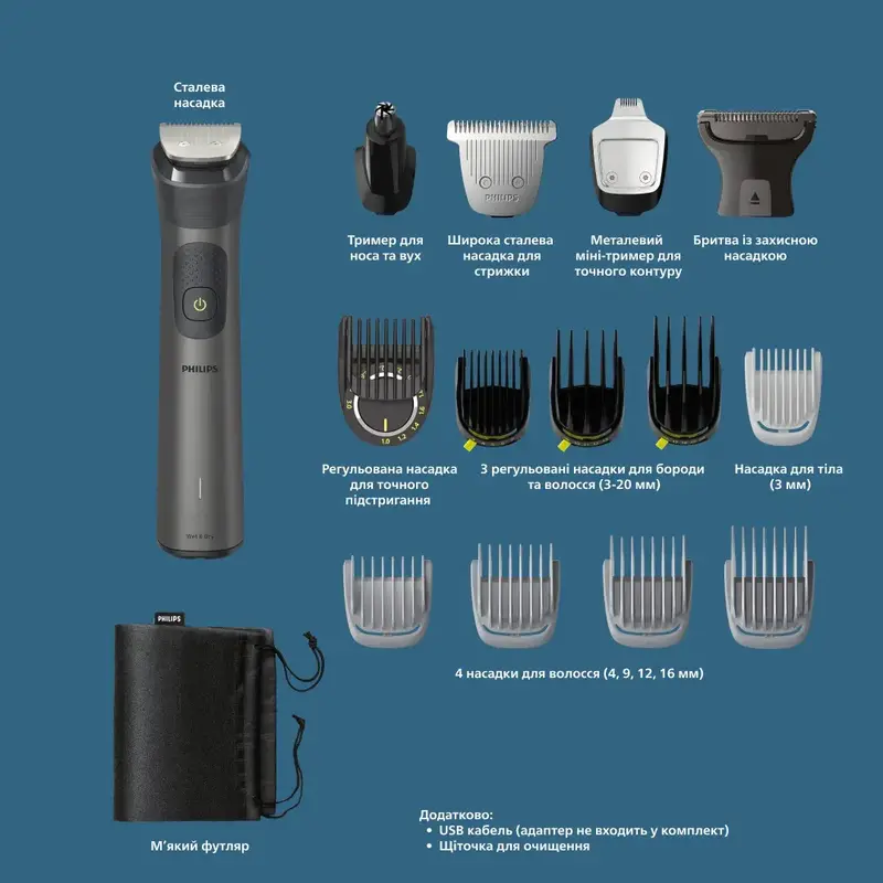 Триммер универсальный Philips MG7950/15 серії 7000 (15-в-1) фото
