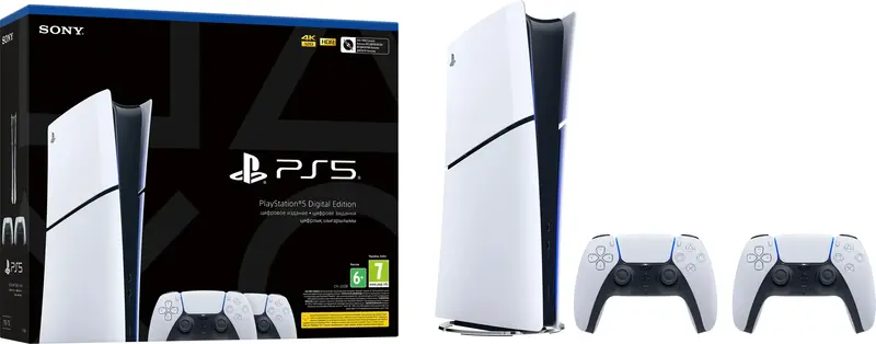 Ігрова консоль Sony PlayStation 5 Slim Digital Edition (2 геймпади Dualsense) фото