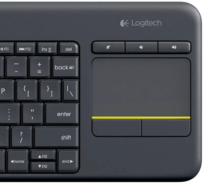 Клавіатура Logitech K400 Touch Plus UA Wireless (Black) 920-007145 фото