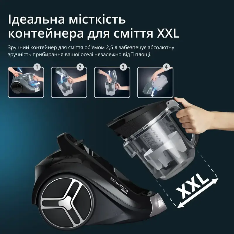 Пилосос для сухого прибирання без мішка Rowenta Compact Power XXL Animal Kit RO4B50EA - фото - №5
