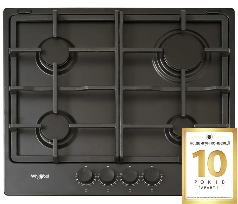 Варильна поверхня газова WHIRLPOOL TGML660NB фото