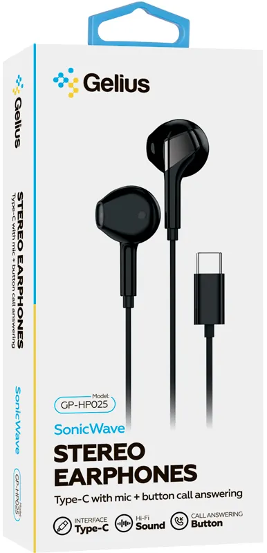 Наушники Gelius SonicBliss GP-HP025 Black (Type-C) фото