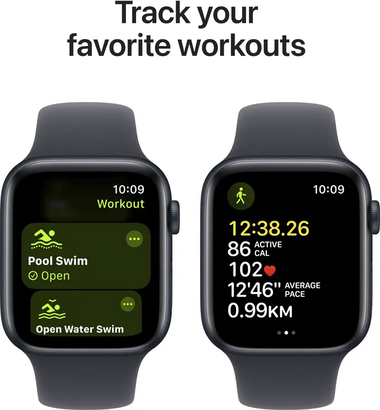 Apple Watch SE 40mm Midnight Aluminium Case with Midnight Sport Band - M/L фото