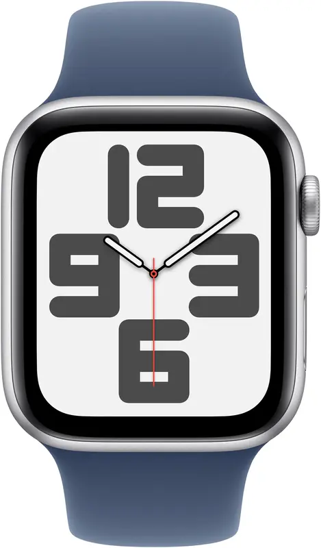 Apple Watch SE 40mm Silver Aluminium Case with Denim Sport Band - M/L фото