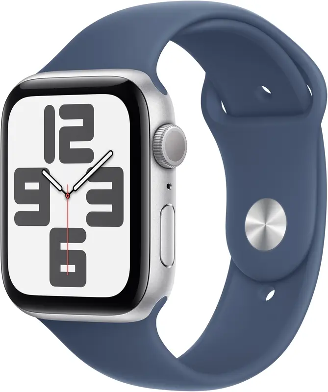 Apple Watch SE 40mm Silver Aluminium Case with Denim Sport Band - M/L фото