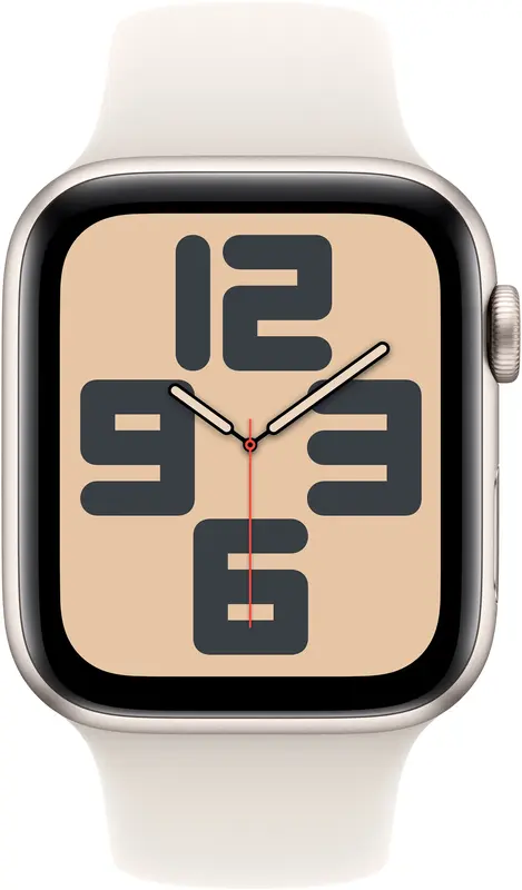 Apple Watch SE 44mm Starlight Aluminium Case with Starlight Sport Band - M/L фото
