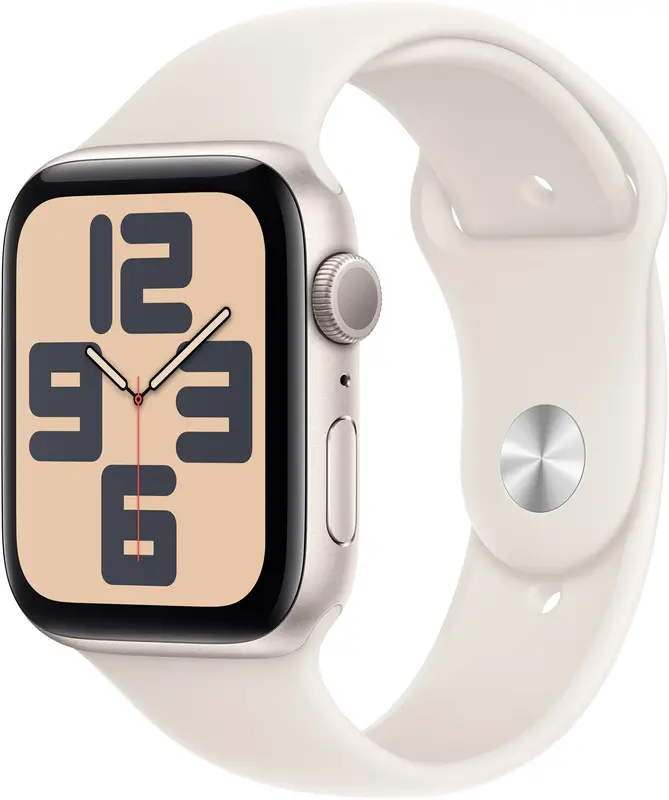 Apple Watch SE 44mm Starlight Aluminium Case with Starlight Sport Band - M/L фото