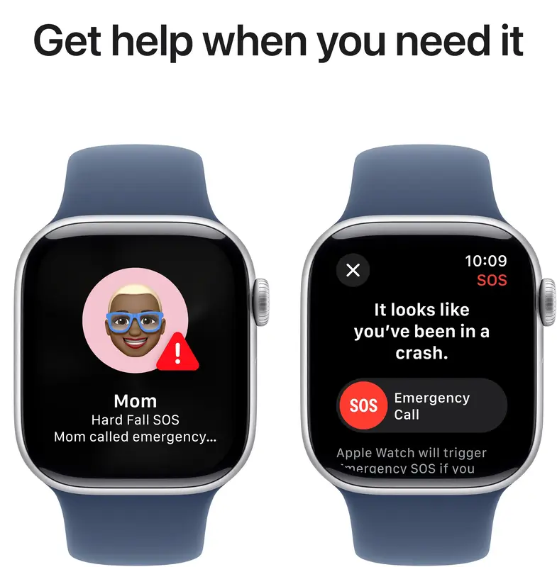 Apple Watch Series 10 GPS 42mm Silver Aluminium Case with Denim Sport Band - M/L фото