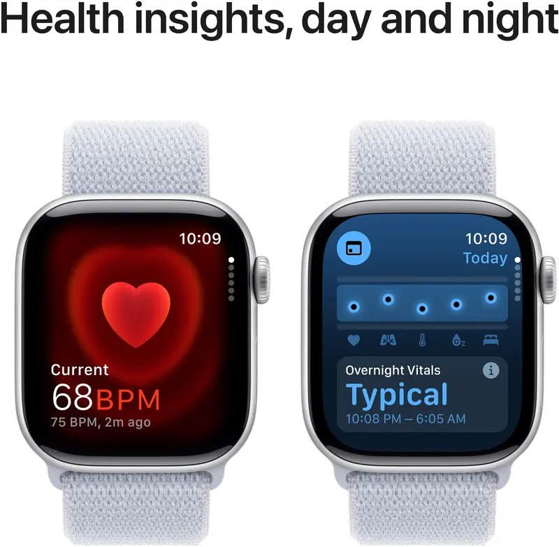Apple Watch Series 10 GPS 42mm Silver Aluminium Case with Blue Cloud Sport Loop фото