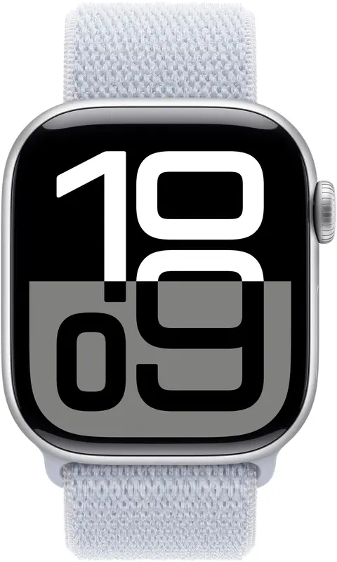 Apple Watch Series 10 GPS 42mm Silver Aluminium Case with Blue Cloud Sport Loop фото