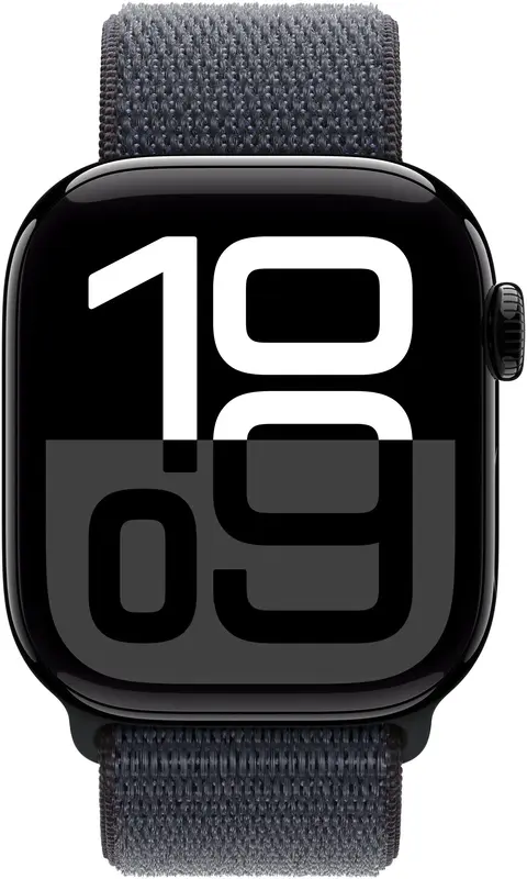 Apple Watch Series 10 GPS 42mm Jet Black Aluminium Case with Ink Sport Loop фото