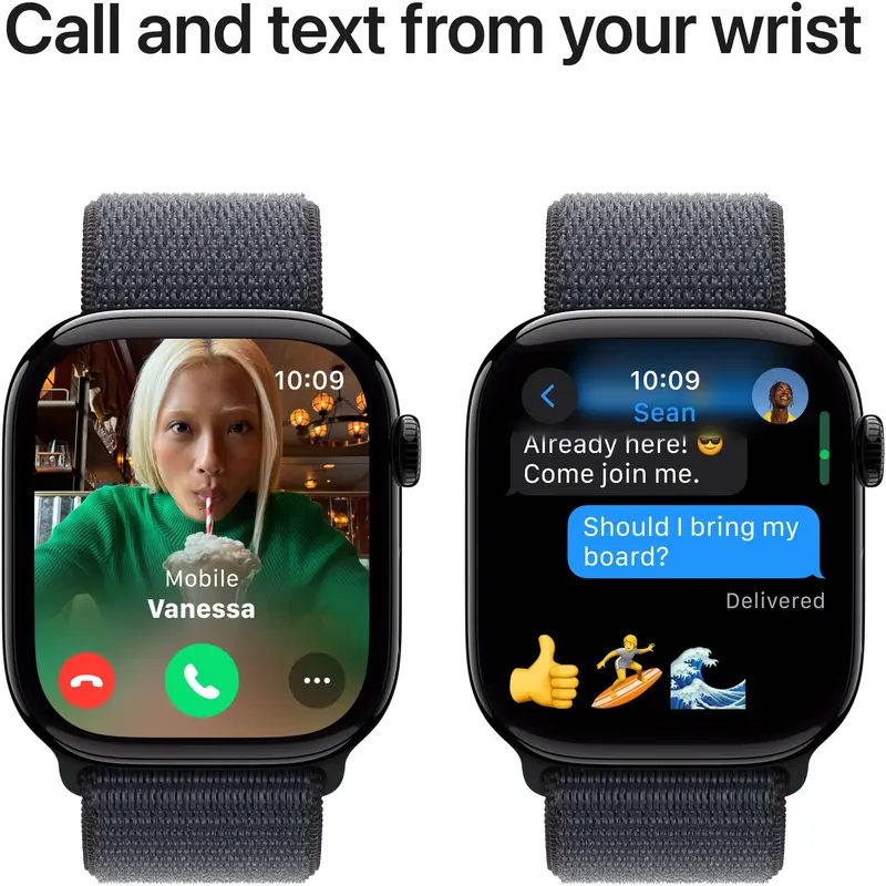 Apple Watch Series 10 GPS 46mm Jet Black Aluminium Case with Ink Sport Loop фото