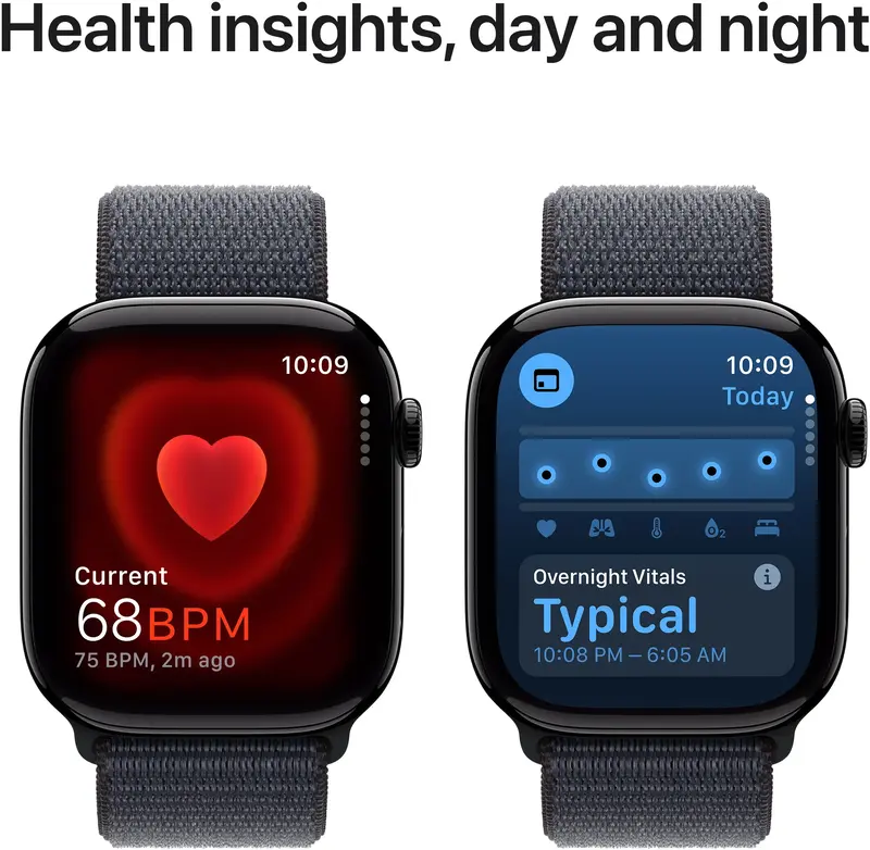 Apple Watch Series 10 GPS 46mm Jet Black Aluminium Case with Ink Sport Loop фото