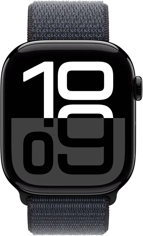 Apple Watch Series 10 GPS 46mm Jet Black Aluminium Case with Ink Sport Loop фото