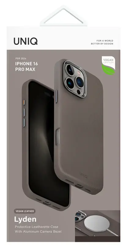Чохол для iPhone 16 Pro Mах UNIQ HYBRID MAGCLICK CHARGING LYDEN - FLINT GREY (UNIQ-IP6.9P(2024)-LYDMGRY) - фото - №4