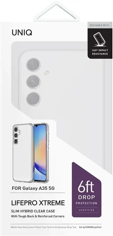 Чохол для Samsung Galaxy A35 UNIQ HYBRID LIFEPRO XTREME CRYSTAL - CLEAR (UNIQ-GA35HYB-LPRXCLR) - фото - №3