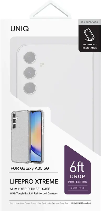 Чохол для Samsung Galaxy A35 UNIQ HYBRID LIFEPRO XTREME TINSEL - LUCENT (UNIQ-GA35HYB-LPRXLUC) - фото - №3