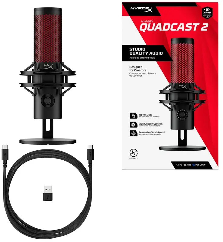 Мікрофон HyperX QuadCast 2 (Black) фото