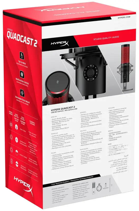 Мікрофон HyperX QuadCast 2 (Black) фото
