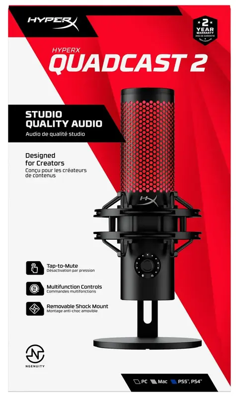 Мікрофон HyperX QuadCast 2 (Black) фото