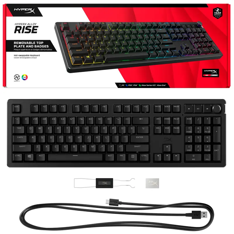 Ігрова клавіатура HyperX Alloy Rise PBT HX Red (7G7A3AA) фото