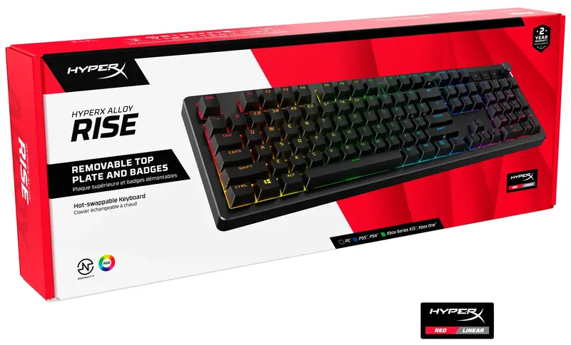 Ігрова клавіатура HyperX Alloy Rise PBT HX Red (7G7A3AA) фото