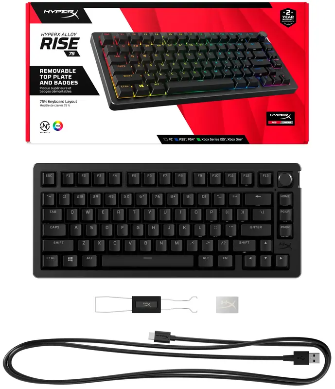Ігрова клавіатура HyperX Alloy Rise 75 PBT HX Red (7G7A4AA) - фото - №5