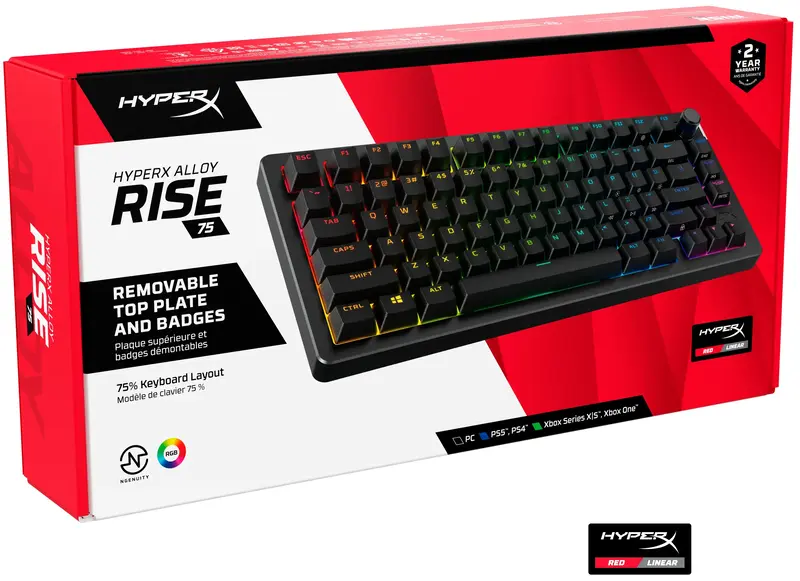 Ігрова клавіатура HyperX Alloy Rise 75 PBT HX Red (7G7A4AA) - фото - №6