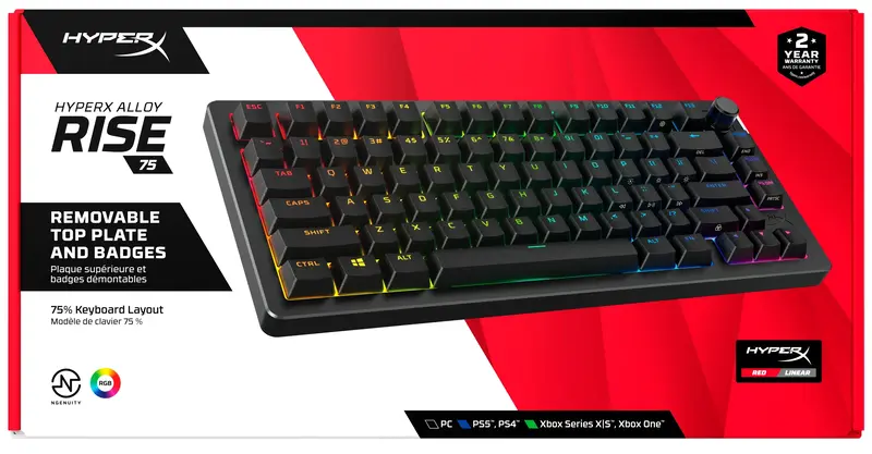 Ігрова клавіатура HyperX Alloy Rise 75 PBT HX Red (7G7A4AA) - фото - №8