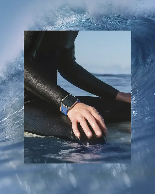 Ремешок для Apple Watch 49/45/44/42 мм Uniq Stride FKM Rubber Strap (Midnight black) фото