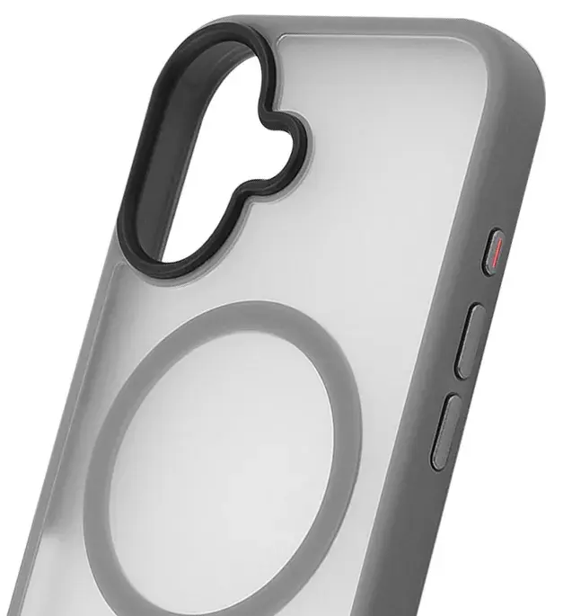 Чохол для iPhone 16 WAVE Matte Insane Case with Magnetic Ring (gray) - фото - №3