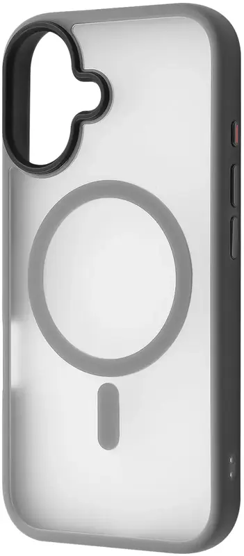 Чохол для iPhone 16 WAVE Matte Insane Case with Magnetic Ring (gray) - фото - №0