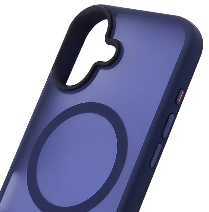 Чохол для iPhone 16 Plus WAVE Matte Insane Case with Magnetic Ring (midnight blue) - фото - №3
